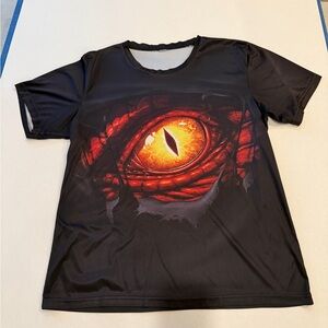Black Tee with Intense Eye Graphic